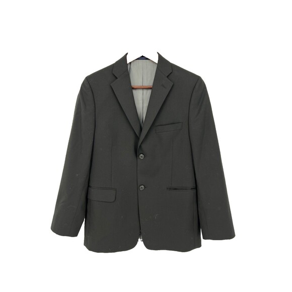 Michael Kors Youth Boys 16R Blazer Sport Coat Jacket Wool Blend Black Button